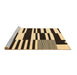 Sideview of Machine Washable Abstract Brown Contemporary Rug, wshcon2729brn