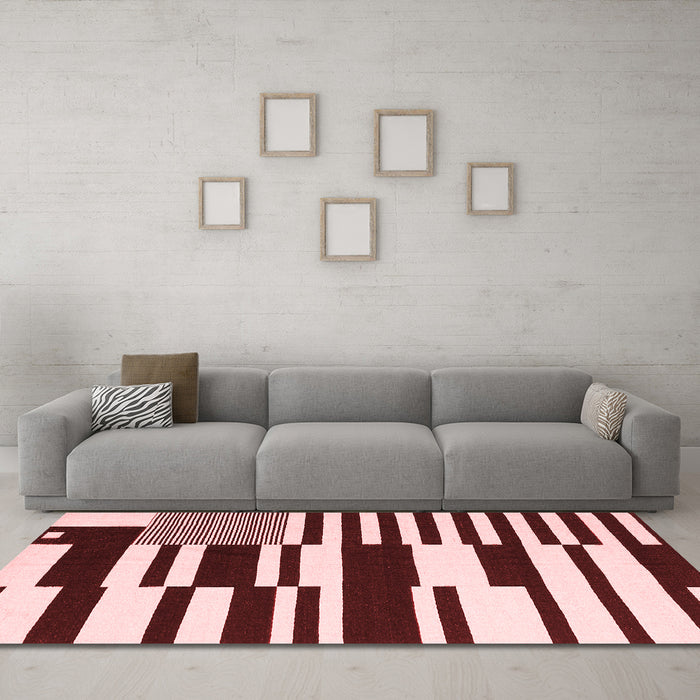 Contemporary Red Washable Rugs