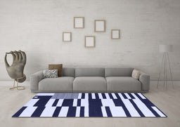 Machine Washable Abstract Blue Contemporary Rug in a Living Room, wshcon2729blu