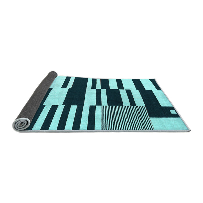Sideview of Abstract Light Blue Contemporary Rug, con2729lblu