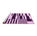 Sideview of Machine Washable Abstract Pink Contemporary Rug, wshcon2729pnk