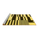 Sideview of Machine Washable Abstract Yellow Contemporary Rug, wshcon2729yw