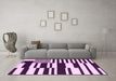 Machine Washable Abstract Pink Contemporary Rug in a Living Room, wshcon2729pnk