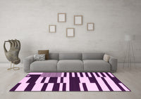 Machine Washable Abstract Pink Contemporary Rug, wshcon2729pnk