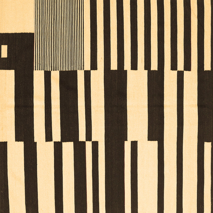 Square Abstract Brown Contemporary Rug, con2729brn