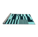 Sideview of Machine Washable Abstract Light Blue Contemporary Rug, wshcon2729lblu