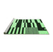 Sideview of Machine Washable Abstract Emerald Green Contemporary Area Rugs, wshcon2729emgrn