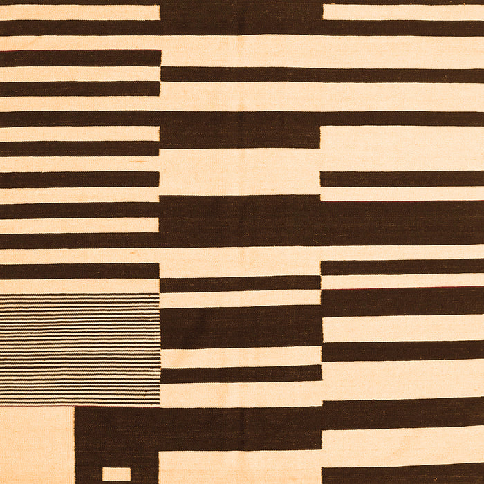 Serging Thickness of Abstract Orange Contemporary Rug, con2729org