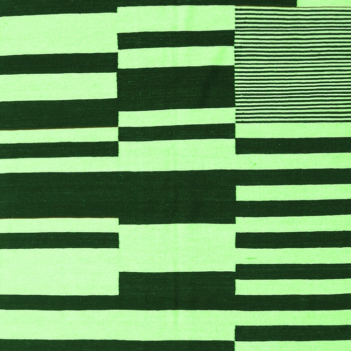 Serging Thickness of Machine Washable Abstract Green Contemporary Area Rugs, wshcon2729grn