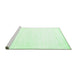 Sideview of Machine Washable Solid Emerald Green Modern Area Rugs, wshcon272emgrn