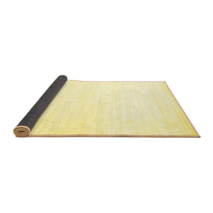 Sideview of Solid Yellow Modern Rug, con272yw
