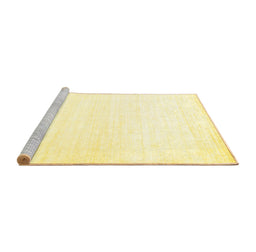 Sideview of Machine Washable Solid Yellow Modern Rug, wshcon272yw