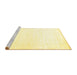 Sideview of Machine Washable Solid Yellow Modern Rug, wshcon272yw