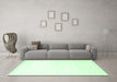 Machine Washable Solid Emerald Green Modern Area Rugs in a Living Room,, wshcon272emgrn