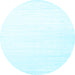 Round Solid Light Blue Modern Rug, con272lblu