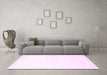 Machine Washable Solid Pink Modern Rug in a Living Room, wshcon272pnk