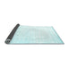 Sideview of Solid Light Blue Modern Rug, con272lblu