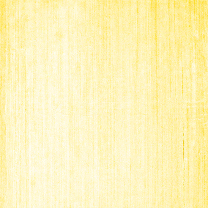 Square Machine Washable Solid Yellow Modern Rug, wshcon272yw