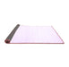 Sideview of Solid Purple Modern Rug, con272pur