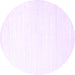 Round Solid Purple Modern Rug, con272pur