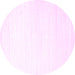 Round Solid Pink Modern Rug, con272pnk