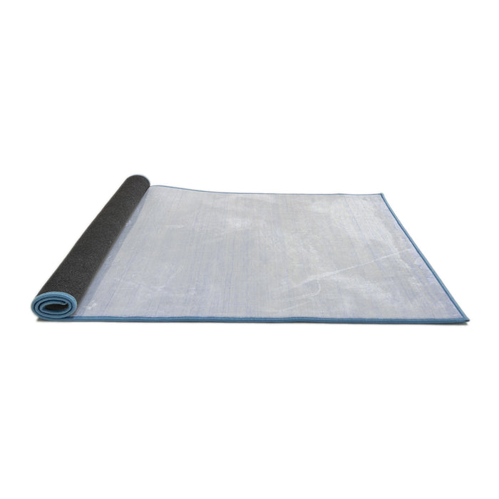 Sideview of Solid Blue Modern Rug, con272blu