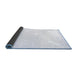 Sideview of Solid Blue Modern Rug, con272blu