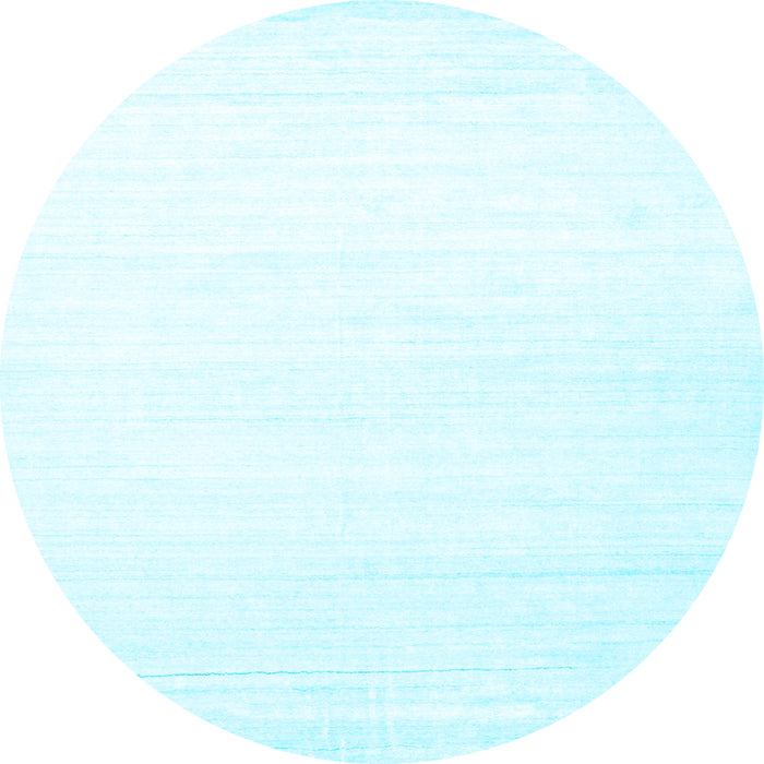 Round Machine Washable Solid Light Blue Modern Rug, wshcon272lblu