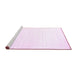 Sideview of Machine Washable Solid Pink Modern Rug, wshcon272pnk