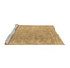 Sideview of Machine Washable Abstract Brown Contemporary Rug, wshcon2730brn