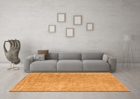 Machine Washable Abstract Orange Contemporary Rug, wshcon2730org