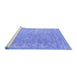 Sideview of Machine Washable Abstract Blue Contemporary Rug, wshcon2730blu