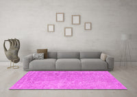 Machine Washable Abstract Pink Contemporary Rug, wshcon2730pnk