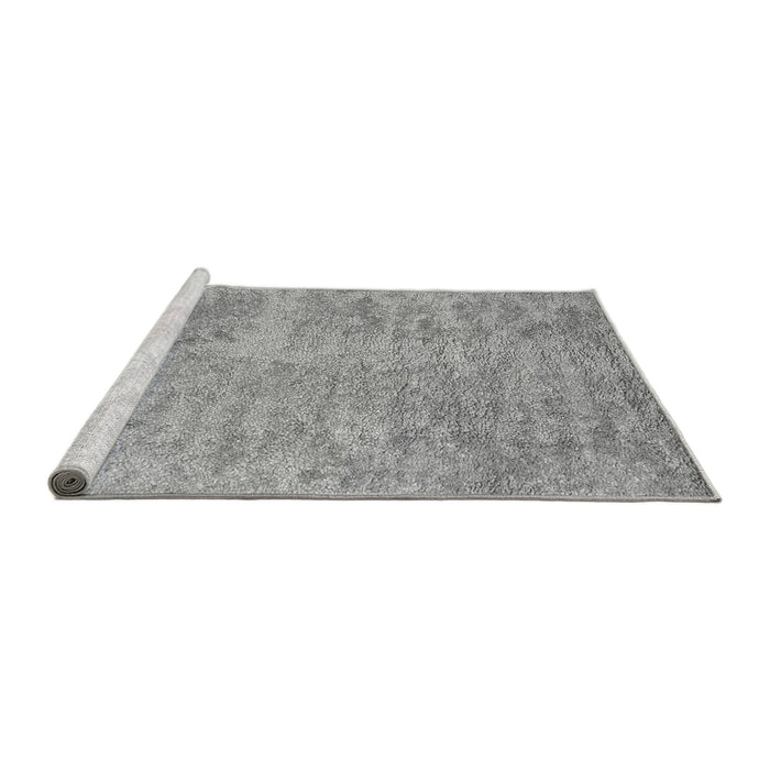 Serging Thickness of Machine Washable Contemporary Cloud Gray Rug, wshcon2731