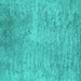 Square Abstract Turquoise Contemporary Rug, con2731turq