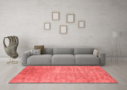 Contemporary Red Washable Rugs