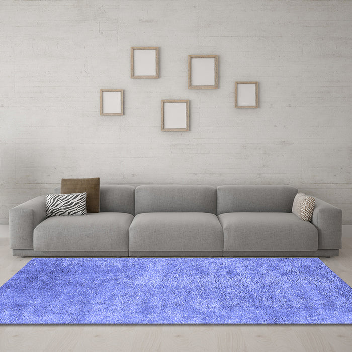 Machine Washable Abstract Blue Contemporary Rug in a Living Room, wshcon2731blu