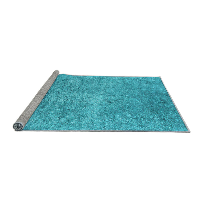 Sideview of Machine Washable Abstract Light Blue Contemporary Rug, wshcon2731lblu