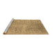 Sideview of Machine Washable Abstract Brown Contemporary Rug, wshcon2731brn