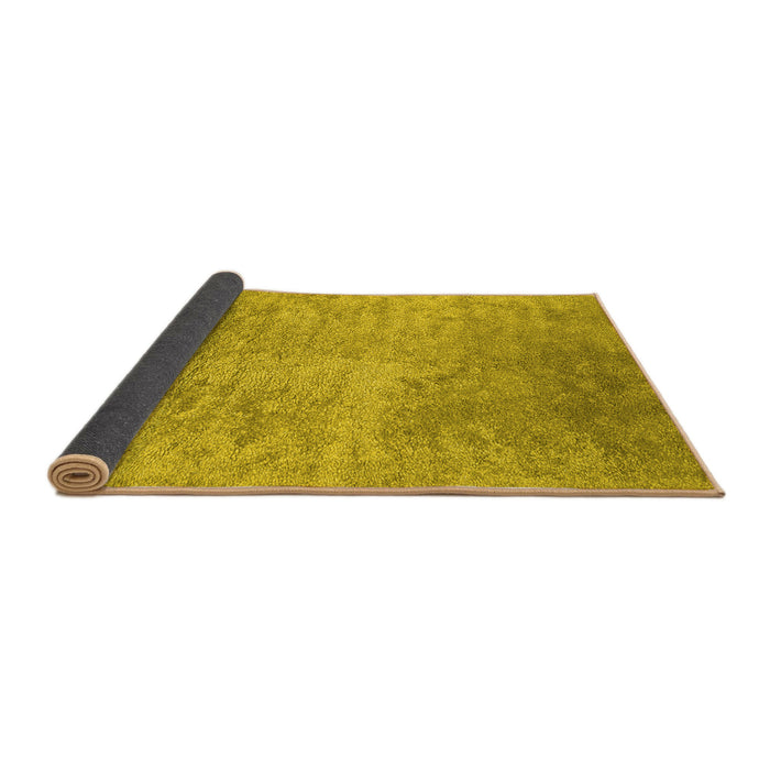 Sideview of Abstract Yellow Contemporary Rug, con2731yw