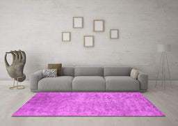 Machine Washable Abstract Pink Contemporary Rug in a Living Room, wshcon2731pnk