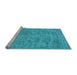 Sideview of Machine Washable Abstract Light Blue Contemporary Rug, wshcon2732lblu