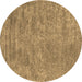 Round Machine Washable Abstract Brown Contemporary Rug, wshcon2732brn