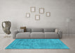 Machine Washable Abstract Light Blue Contemporary Rug in a Living Room, wshcon2732lblu