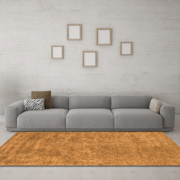 Machine Washable Abstract Orange Contemporary Area Rugs in a Living Room, wshcon2732org