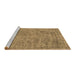 Sideview of Machine Washable Abstract Brown Contemporary Rug, wshcon2732brn