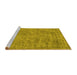 Sideview of Machine Washable Abstract Yellow Contemporary Rug, wshcon2732yw