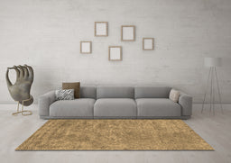 Machine Washable Abstract Brown Contemporary Rug in a Living Room,, wshcon2732brn