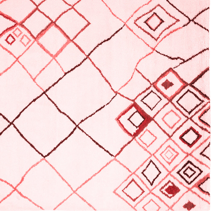 Machine Washable Solid Red Modern Rug, wshcon2733red