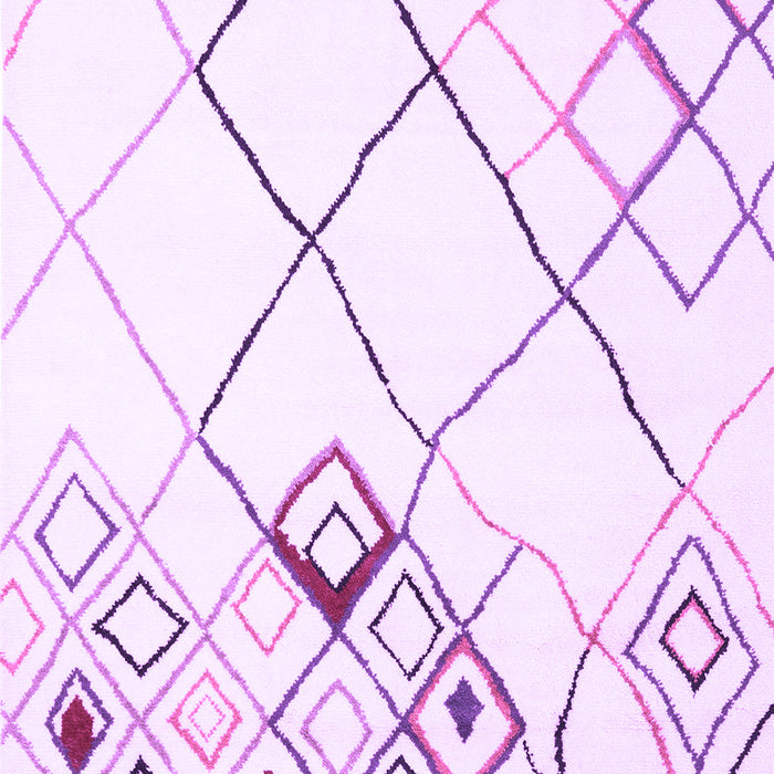 Machine Washable Solid Purple Modern Area Rugs, wshcon2733pur